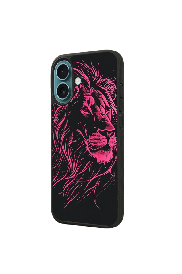iPhone 16 Uyumlu Aslan Tasarımlı Glossy Premium Kılıf