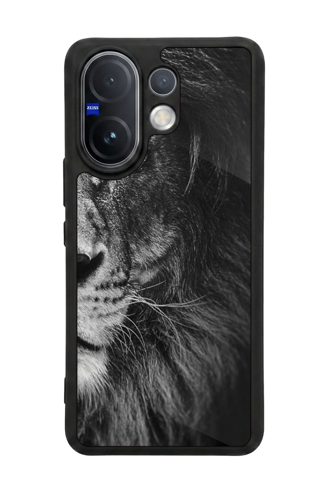 Vivo V60 Uyumlu Aslan Tasarımlı Glossy Premium Kılıf