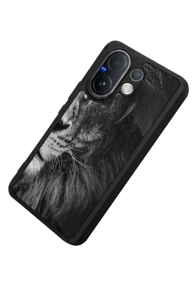 Vivo V60 Uyumlu Aslan Tasarımlı Glossy Premium Kılıf