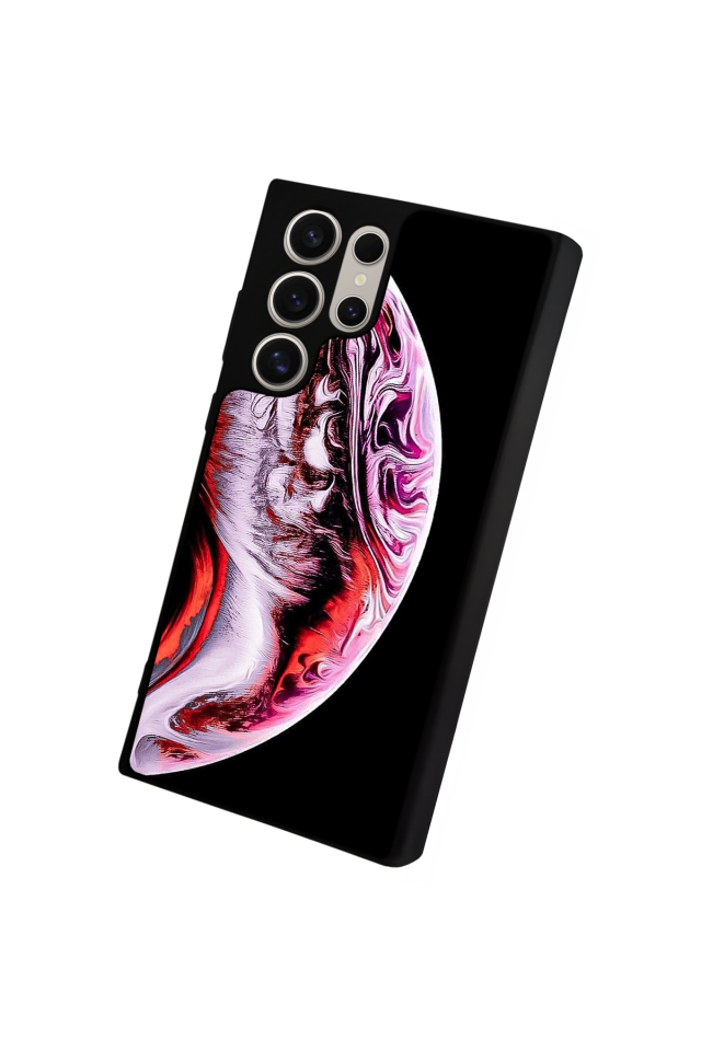 Samsung Galaxy S24 Ultra Uyumlu Ay Tasarımlı Glossy Premium Kılıf