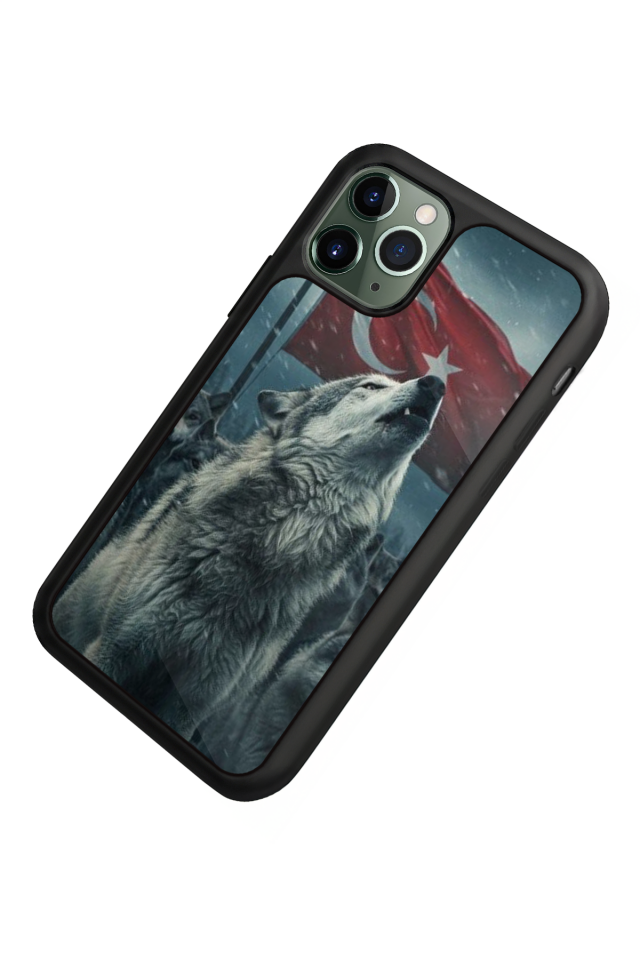 iPhone 11 Pro Uyumlu Bozkurt Tasarımlı Glossy Premium Kılıf