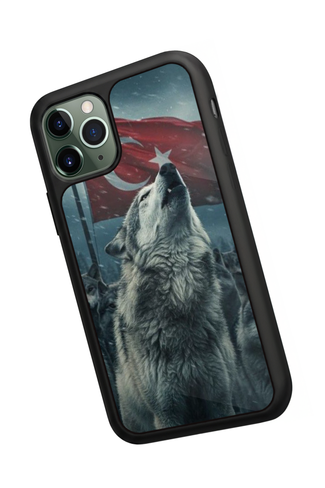 iPhone 11 Pro Uyumlu Bozkurt Tasarımlı Glossy Premium Kılıf