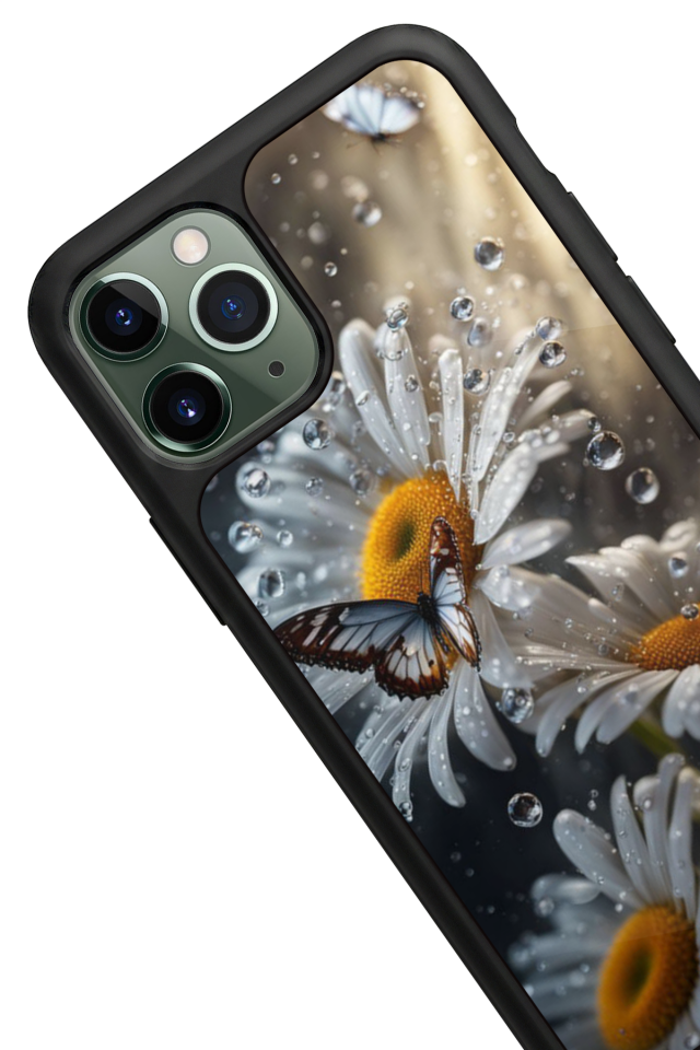 iPhone 11 Pro Max Uyumlu Cicek Tasarımlı Glossy Premium Kılıf