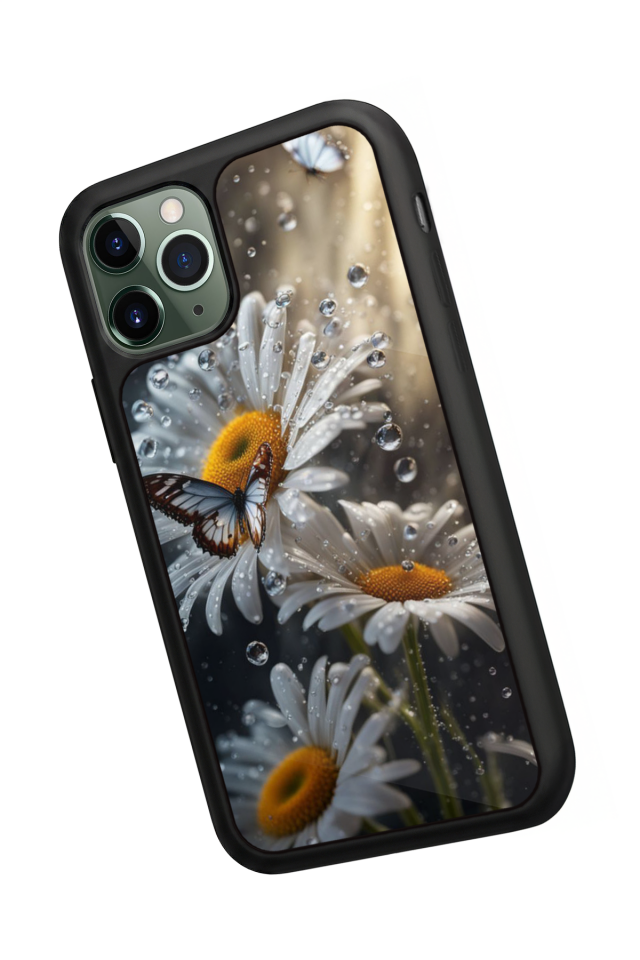 iPhone 11 Pro Max Uyumlu Cicek Tasarımlı Glossy Premium Kılıf