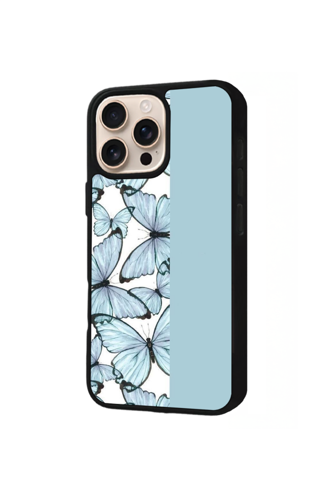 iPhone 15 Pro Uyumlu Kelebek Tasarımlı Glossy Premium Kılıf