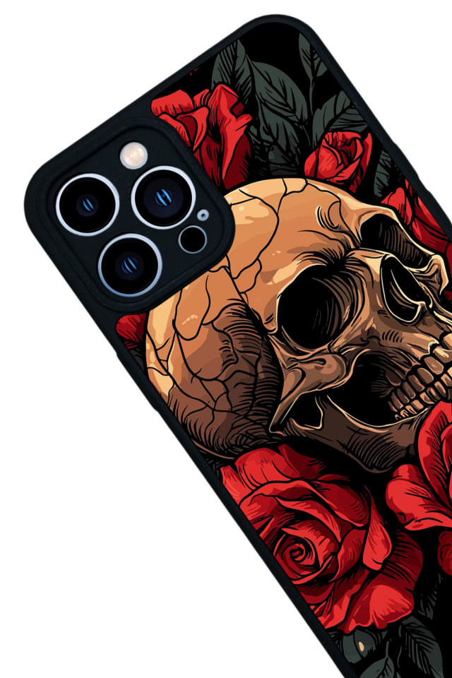 iPhone 13 Pro Max Uyumlu KuruKafa Tasarımlı Glossy Premium Kılıf