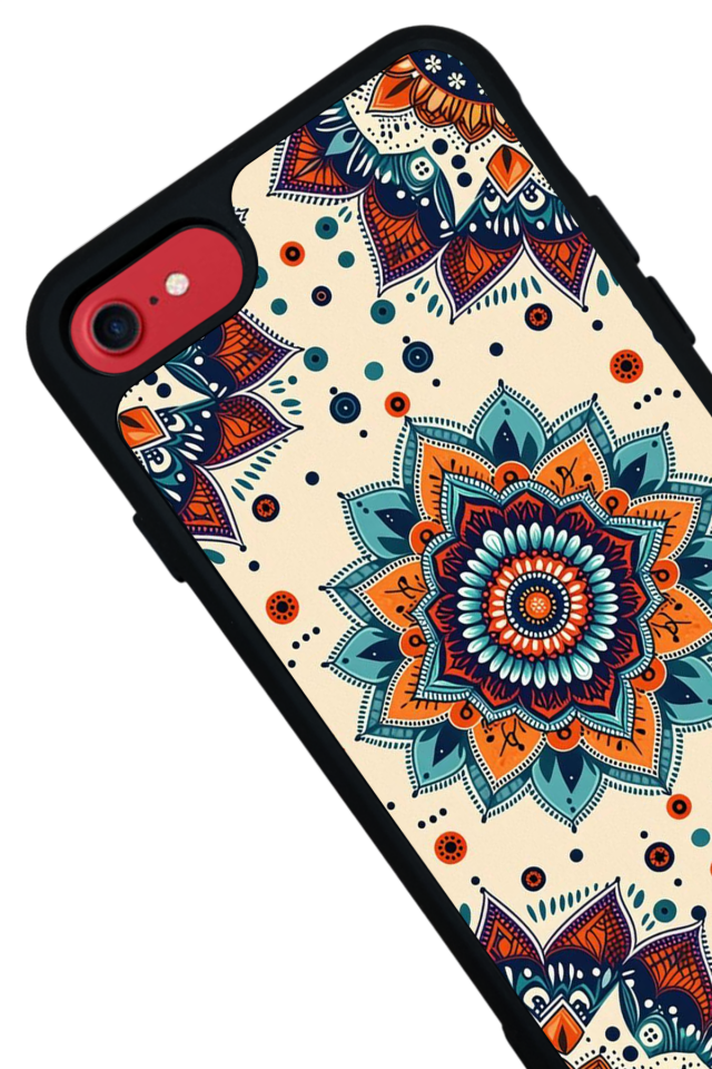 iPhone SE Uyumlu Mandaal Tasarımlı Glossy Premium Kılıf