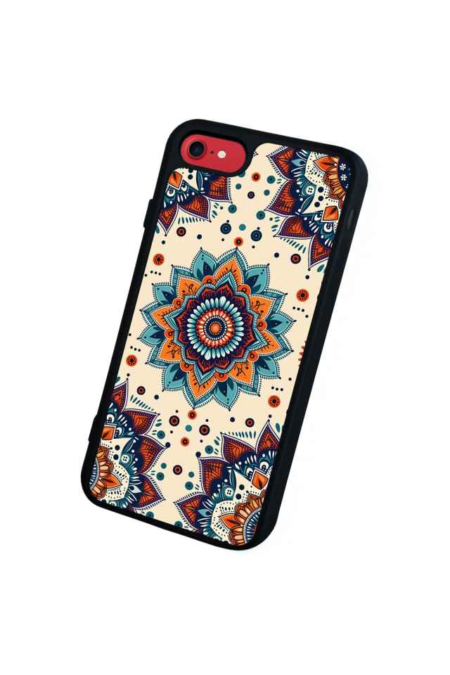 iPhone SE Uyumlu Mandaal Tasarımlı Glossy Premium Kılıf