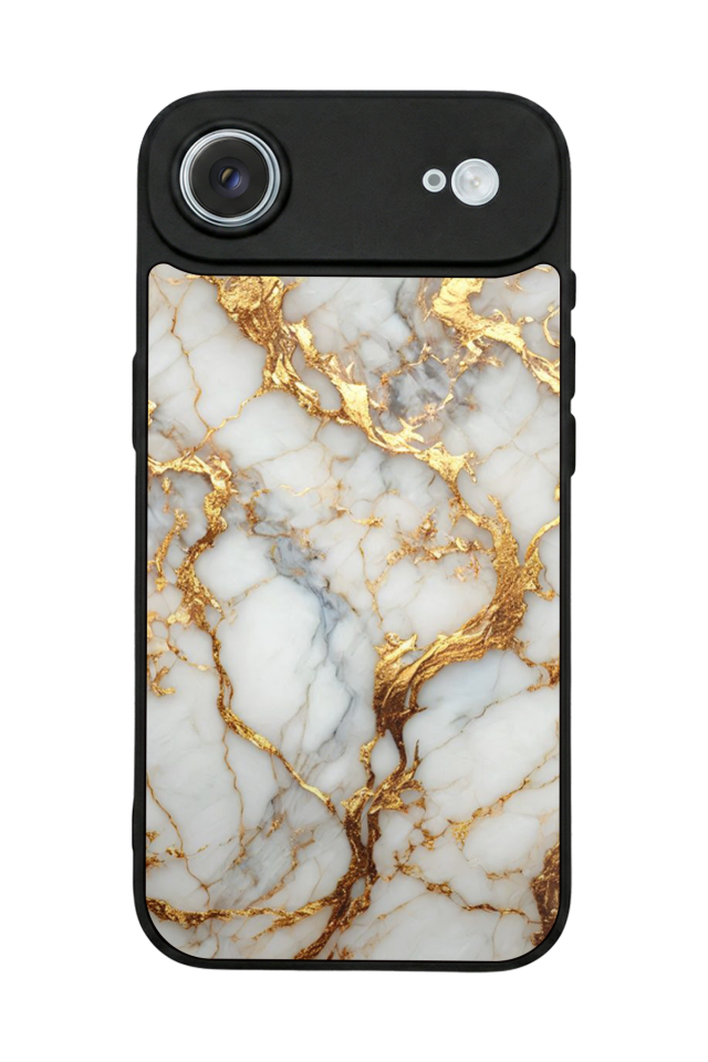 iPhone 17 Air Uyumlu Mermer Marble Tasarımlı Glossy Premium Kılıf