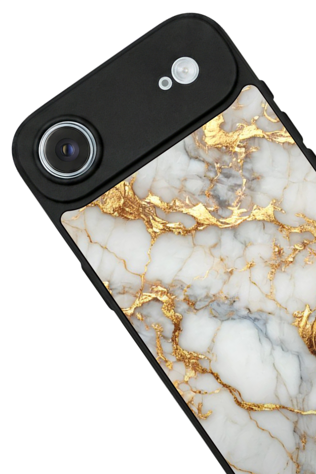 iPhone 17 Air Uyumlu Mermer Marble Tasarımlı Glossy Premium Kılıf