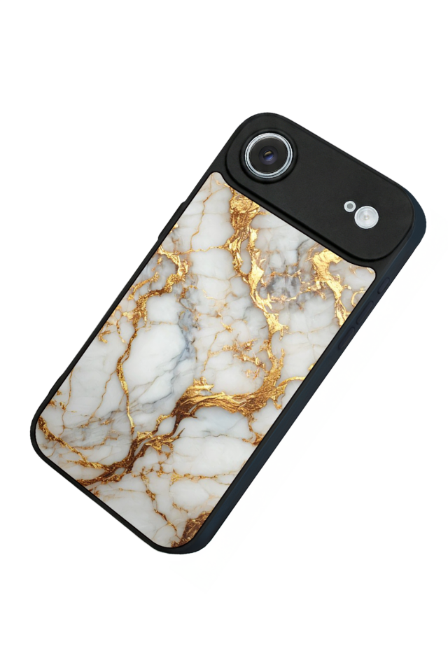 iPhone 17 Air Uyumlu Mermer Marble Tasarımlı Glossy Premium Kılıf