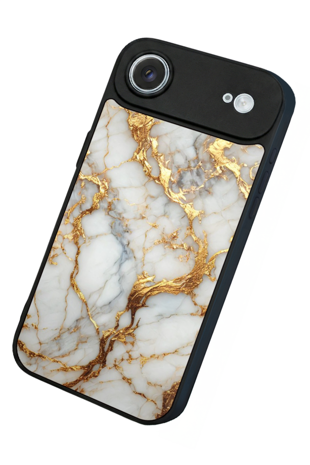 iPhone 17 Air Uyumlu Mermer Marble Tasarımlı Glossy Premium Kılıf