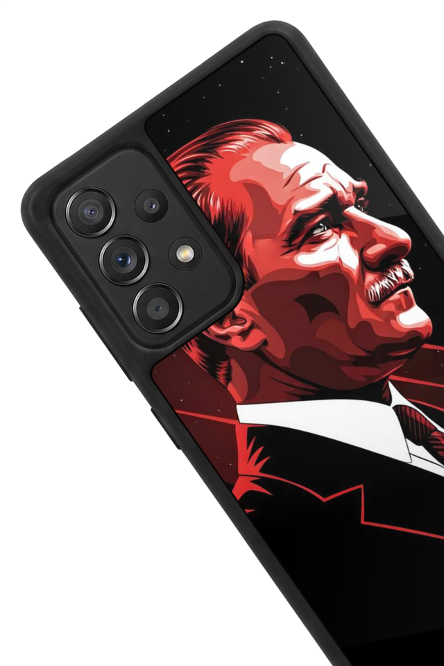 Samsung Galaxy A72 Uyumlu Mustafa Kemal Ataturk Tasarımlı Glossy Premium Kılıf