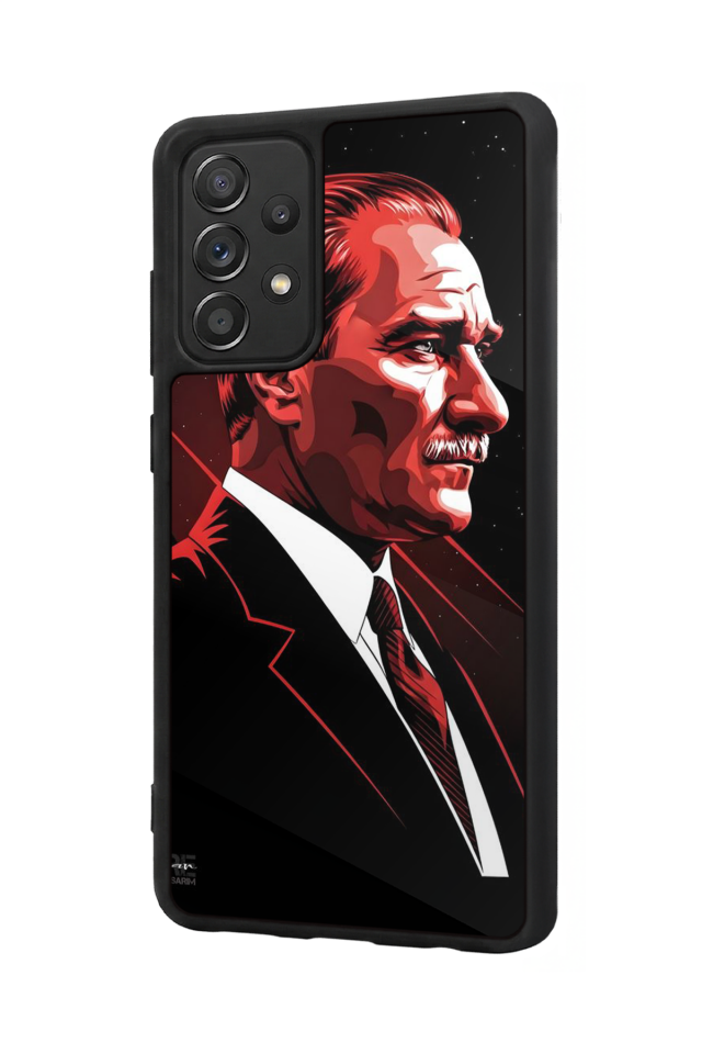 Samsung Galaxy A72 Uyumlu Mustafa Kemal Ataturk Tasarımlı Glossy Premium Kılıf