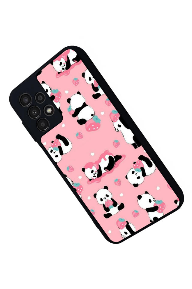 Samsung Galaxy A23 Uyumlu Panda Tasarımlı Glossy Premium Kılıf