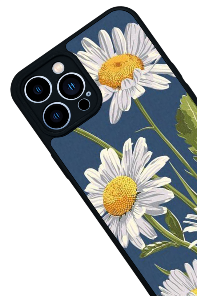 iPhone 12 Pro Max Uyumlu Papatya Tasarımlı Glossy Premium Kılıf