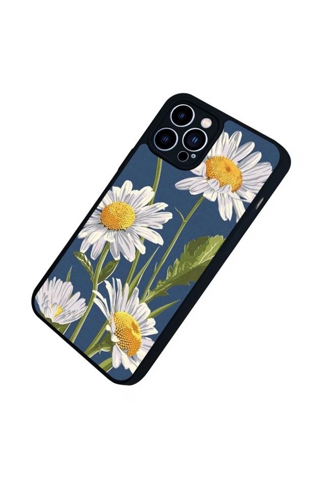 iPhone 12 Pro Max Uyumlu Papatya Tasarımlı Glossy Premium Kılıf