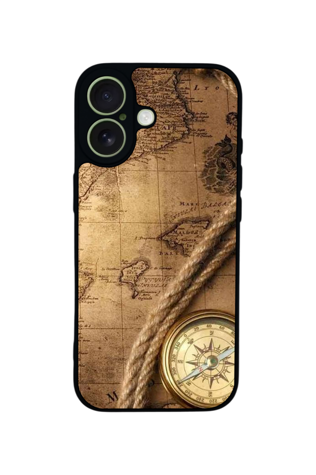 iPhone 17 Uyumlu Pusula Tasarımlı Glossy Premium Kılıf