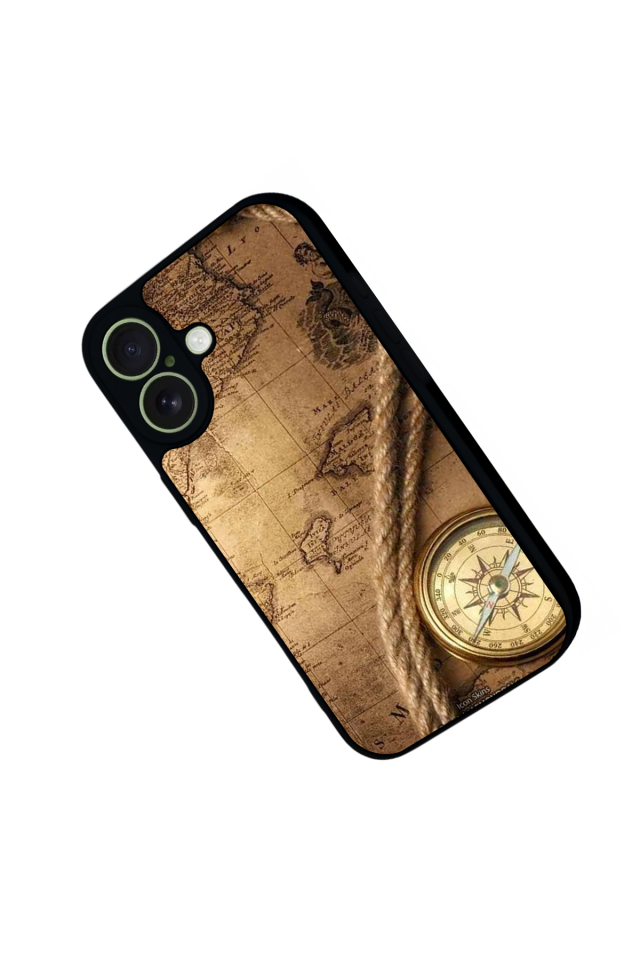iPhone 17 Uyumlu Pusula Tasarımlı Glossy Premium Kılıf