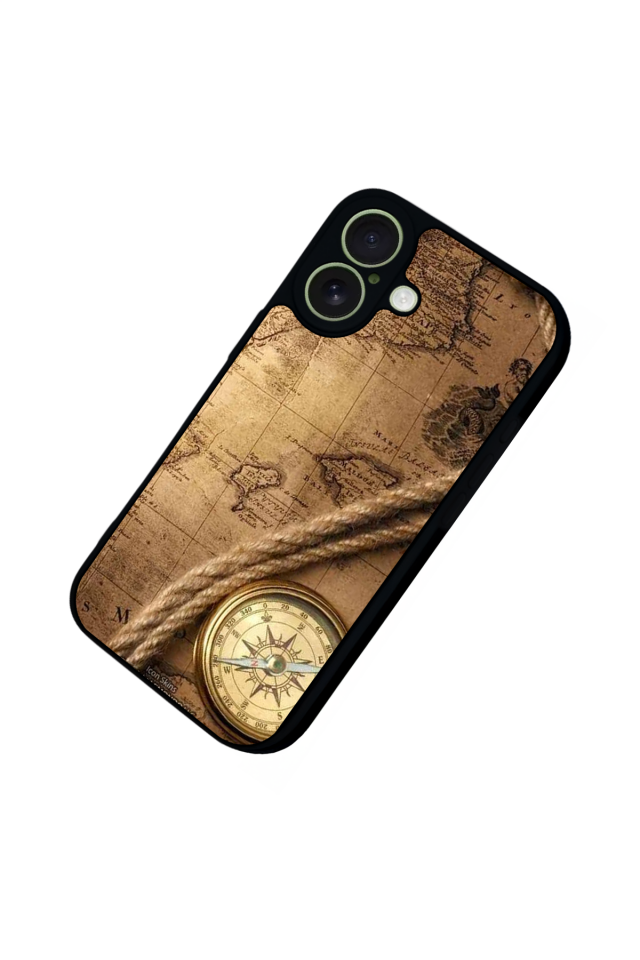 iPhone 17 Uyumlu Pusula Tasarımlı Glossy Premium Kılıf