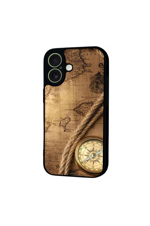 iPhone 17 Uyumlu Pusula Tasarımlı Glossy Premium Kılıf