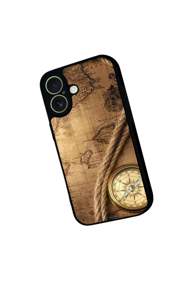 iPhone 17 Uyumlu Pusula Tasarımlı Glossy Premium Kılıf