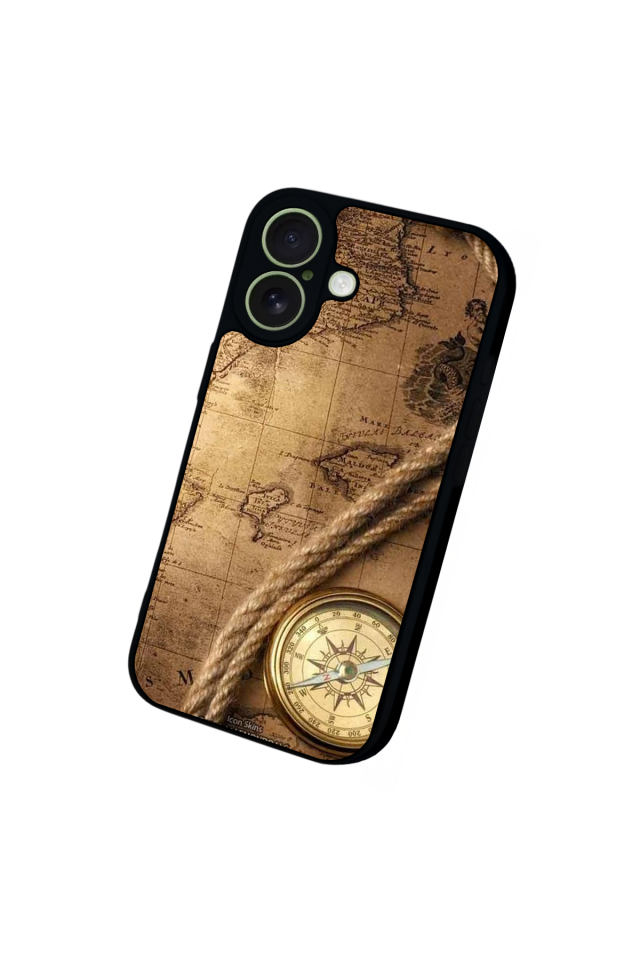 iPhone 17 Uyumlu Pusula Tasarımlı Glossy Premium Kılıf