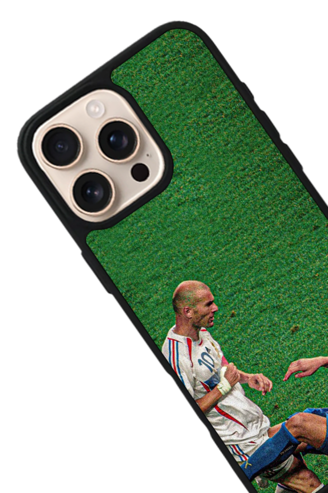 iPhone 16 Pro Max Uyumlu Zidane Tasarımlı Glossy Premium Kılıf
