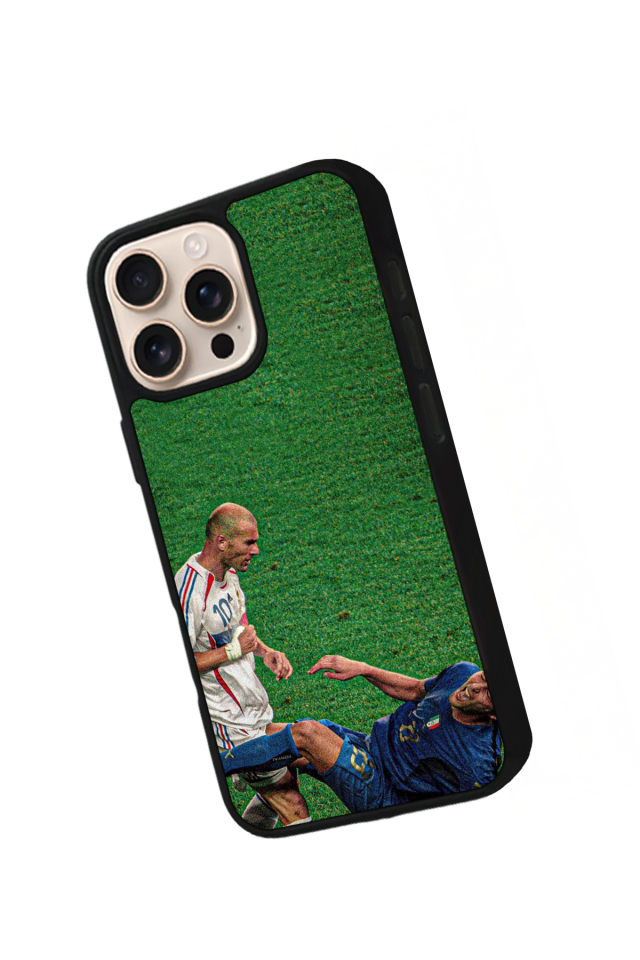 iPhone 16 Pro Max Uyumlu Zidane Tasarımlı Glossy Premium Kılıf