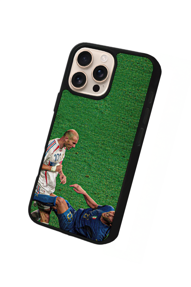 iPhone 16 Pro Max Uyumlu Zidane Tasarımlı Glossy Premium Kılıf