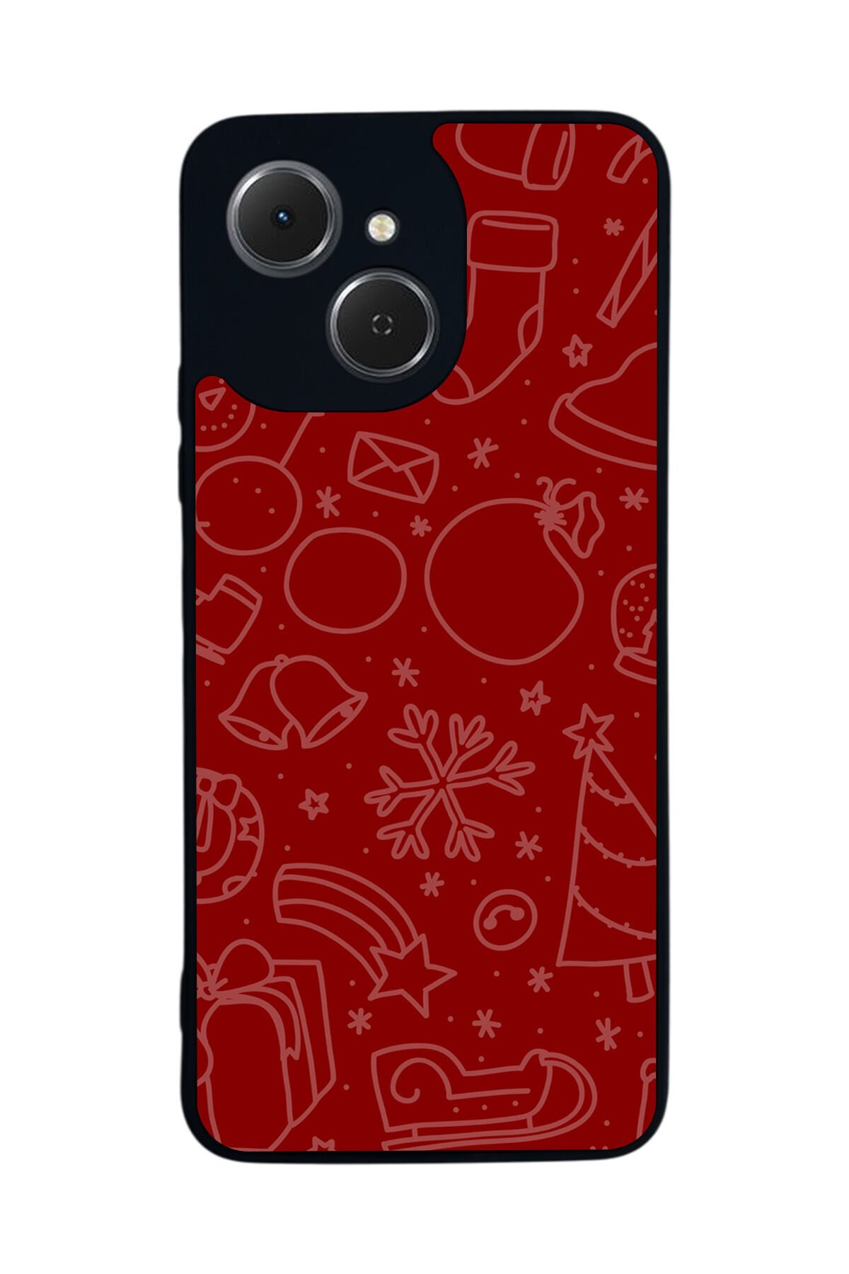Tecno Spark 40C Uyumlu Yilbasi Christmas Tasarımlı Glossy Premium Kılıf