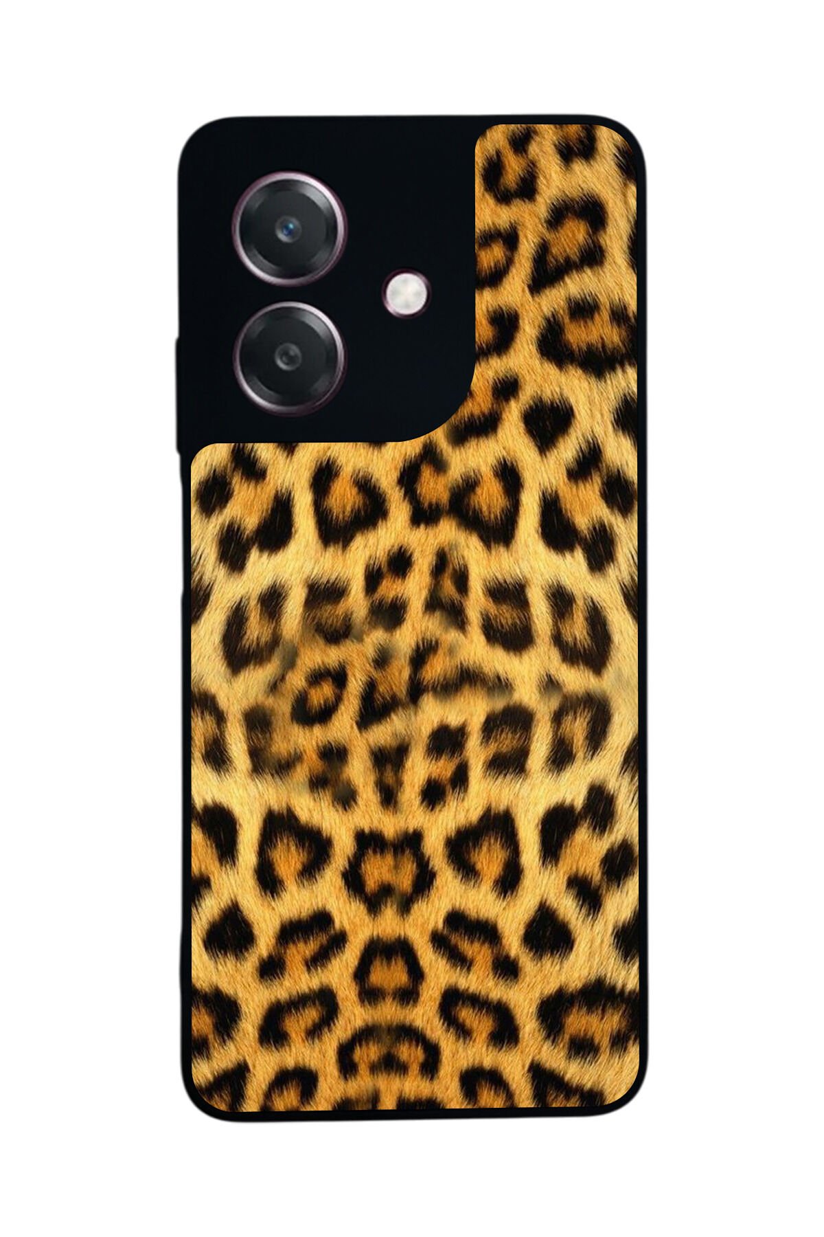 Oppo A3 5G Uyumlu Leopar Tasarımlı Glossy Premium Kılıf
