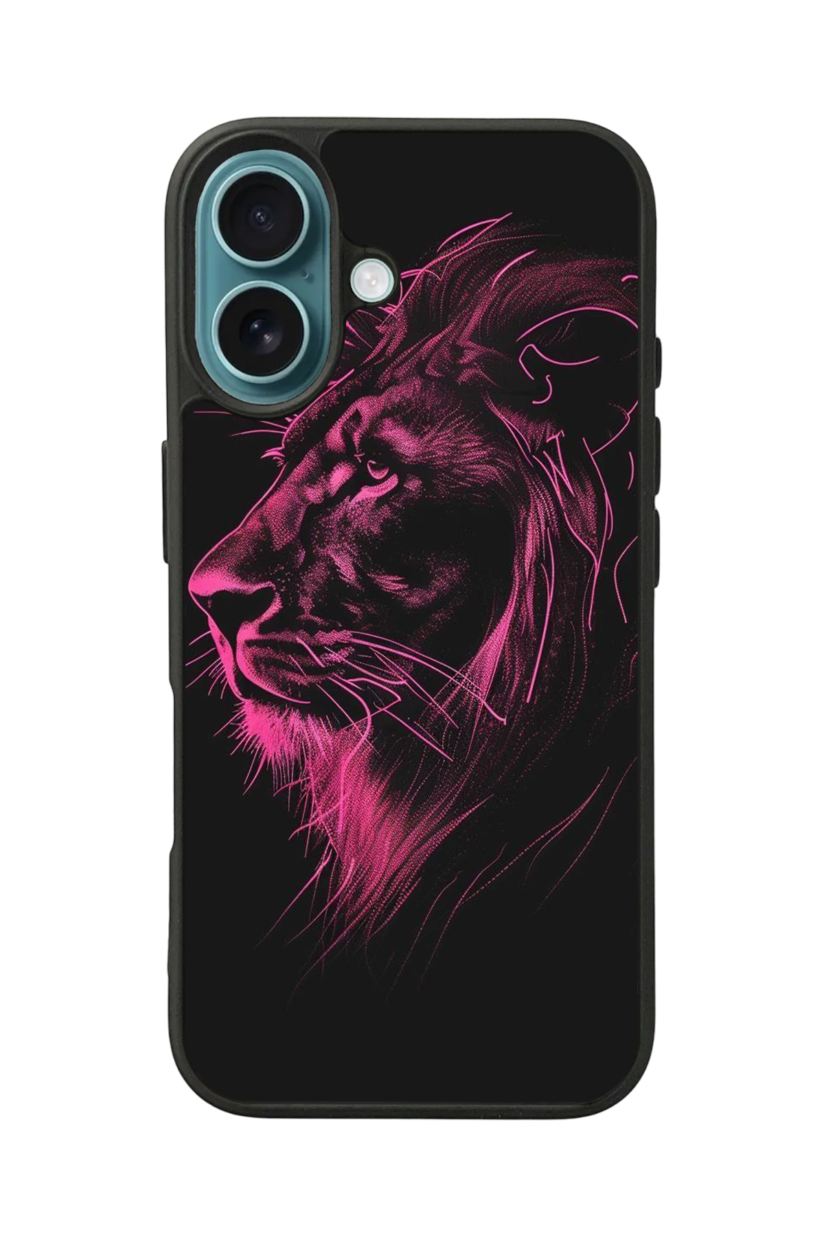 iPhone 16 Uyumlu Aslan Tasarımlı Glossy Premium Kılıf
