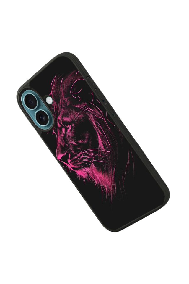 iPhone 16 Uyumlu Aslan Tasarımlı Glossy Premium Kılıf