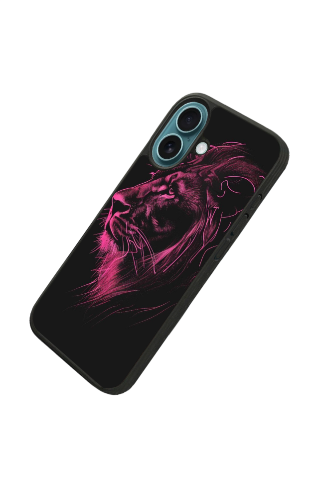 iPhone 16 Uyumlu Aslan Tasarımlı Glossy Premium Kılıf