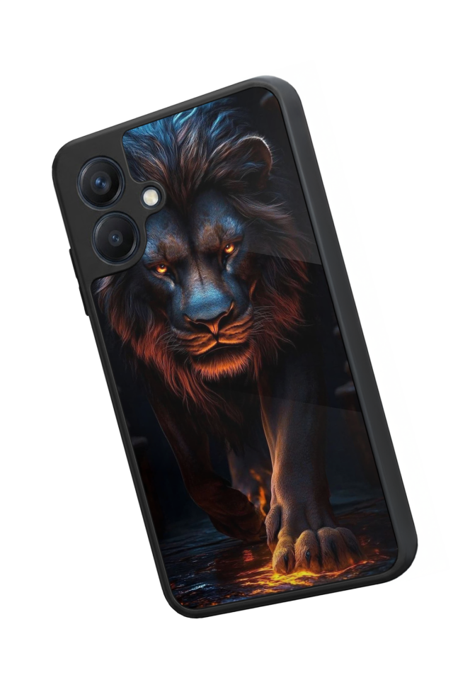 Samsung Galaxy A07 Uyumlu Aslan Tasarımlı Glossy Premium Kılıf