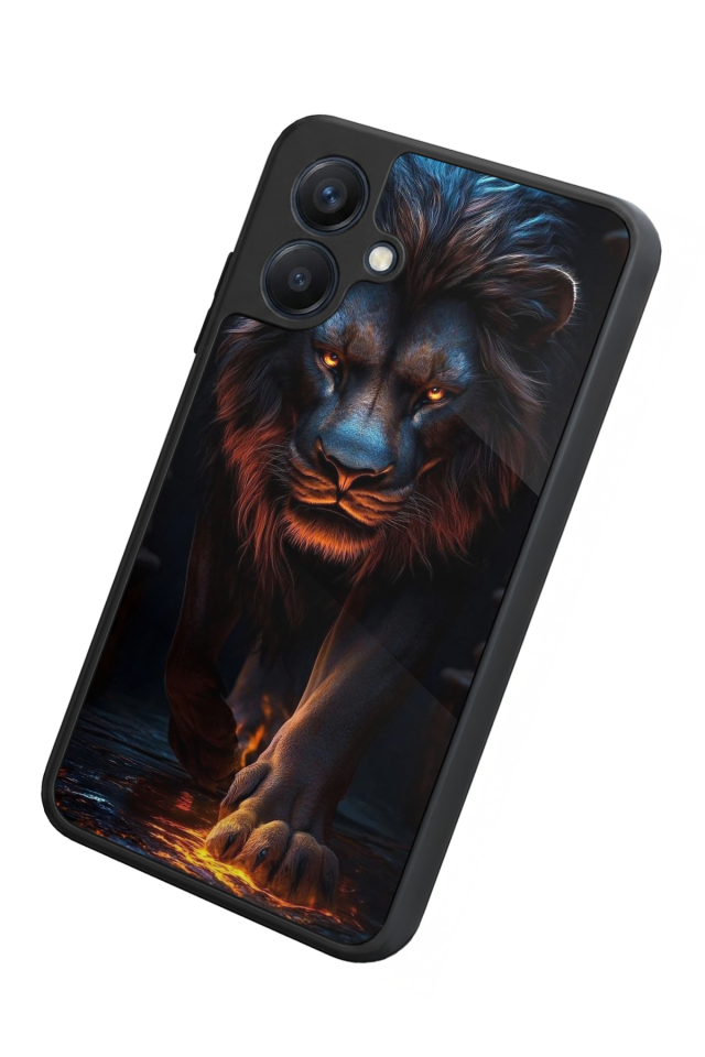 Samsung Galaxy A07 Uyumlu Aslan Tasarımlı Glossy Premium Kılıf