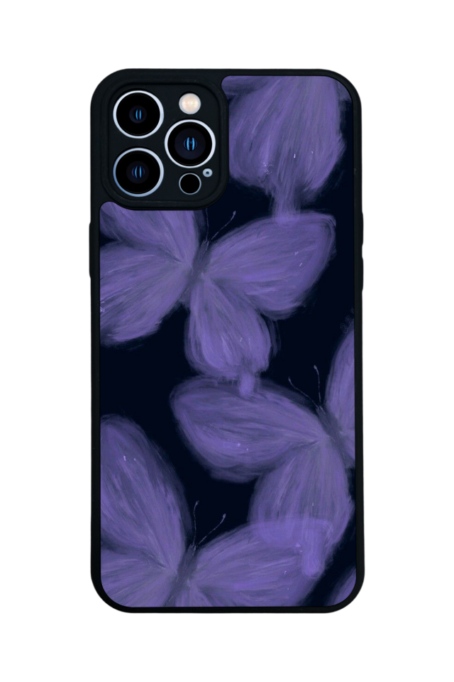 iPhone 12 Pro Max Uyumlu Kelebek Tasarımlı Glossy Premium Kılıf
