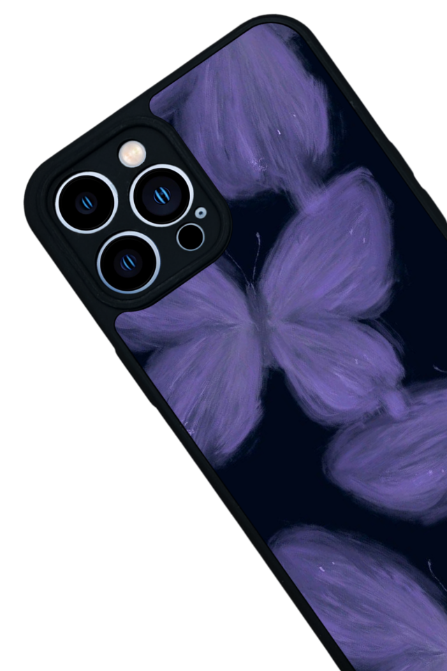 iPhone 12 Pro Max Uyumlu Kelebek Tasarımlı Glossy Premium Kılıf