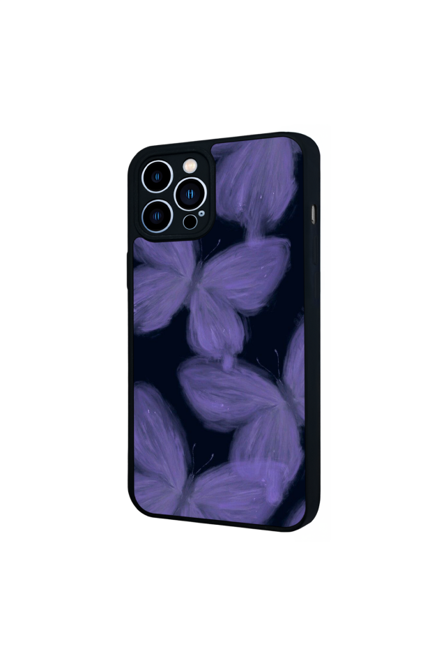 iPhone 12 Pro Max Uyumlu Kelebek Tasarımlı Glossy Premium Kılıf