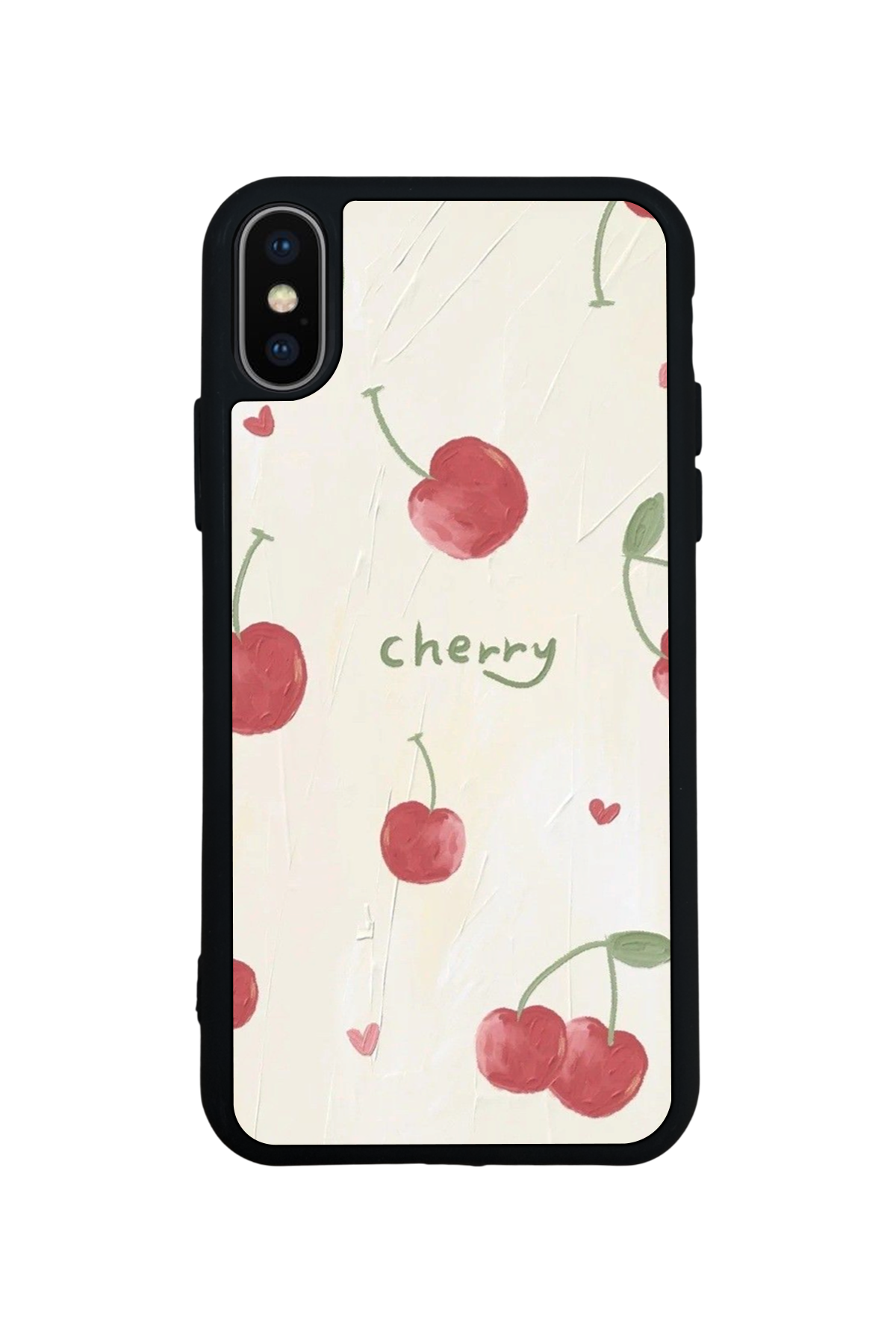 iPhone XS Max Uyumlu Kiraz Tasarımlı Glossy Premium Kılıf