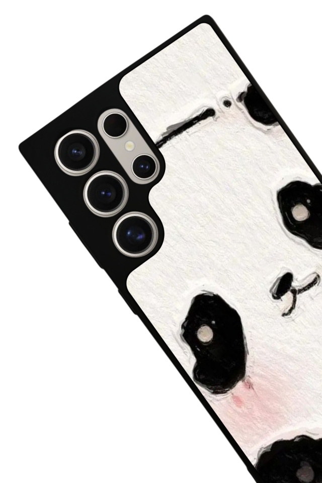 Samsung Galaxy S22 Ultra Uyumlu Panda Tasarımlı Glossy Premium Kılıf