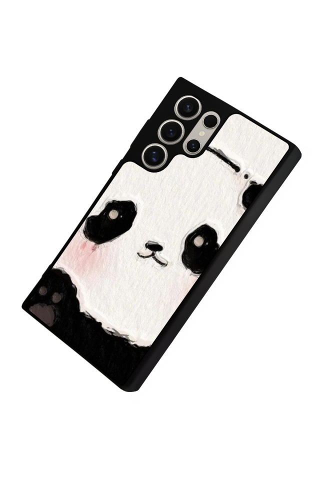 Samsung Galaxy S22 Ultra Uyumlu Panda Tasarımlı Glossy Premium Kılıf