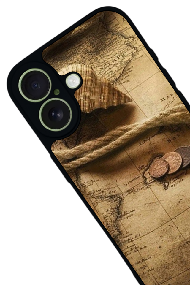 iPhone 17 Uyumlu Pusula Tasarımlı Glossy Premium Kılıf