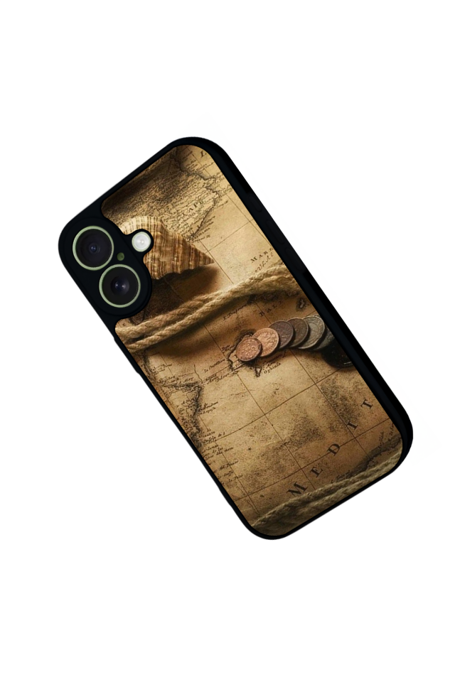 iPhone 17 Uyumlu Pusula Tasarımlı Glossy Premium Kılıf