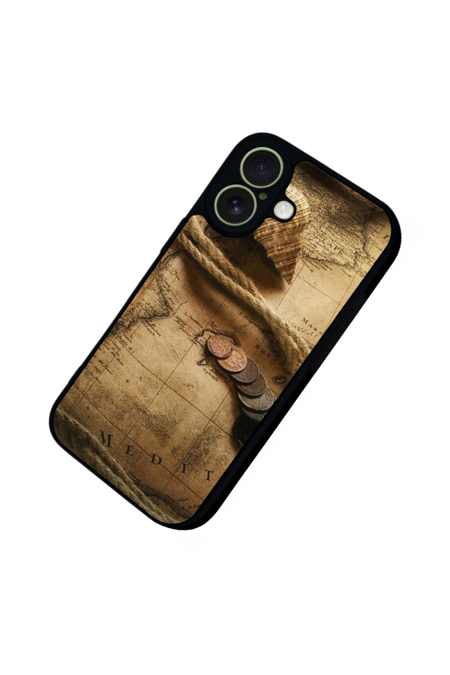 iPhone 17 Uyumlu Pusula Tasarımlı Glossy Premium Kılıf
