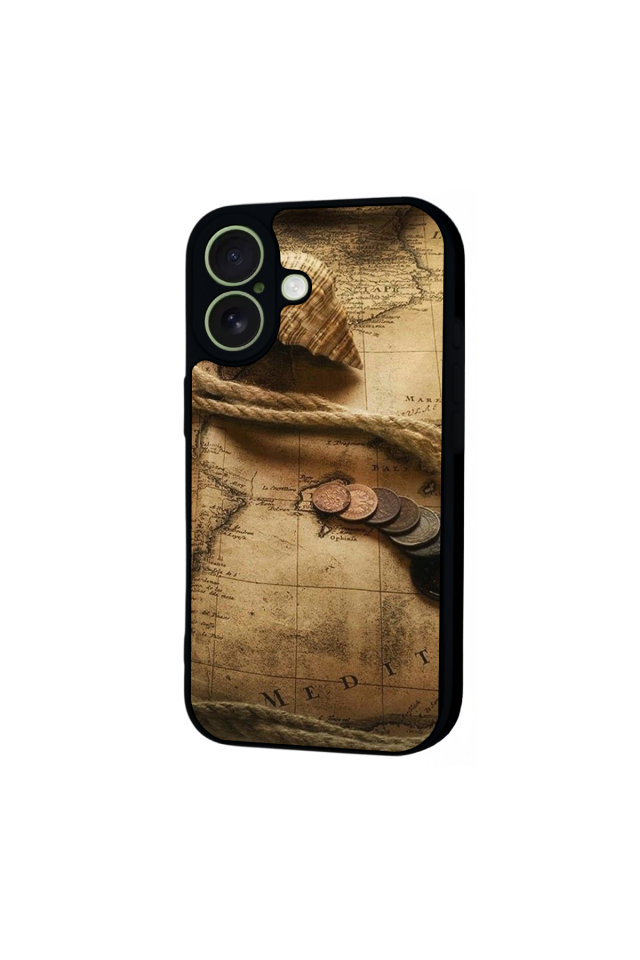 iPhone 17 Uyumlu Pusula Tasarımlı Glossy Premium Kılıf