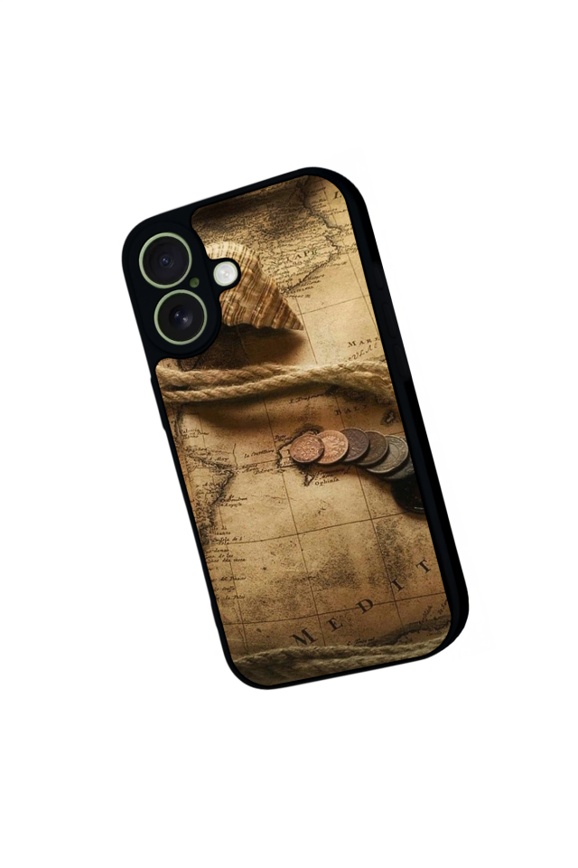 iPhone 17 Uyumlu Pusula Tasarımlı Glossy Premium Kılıf