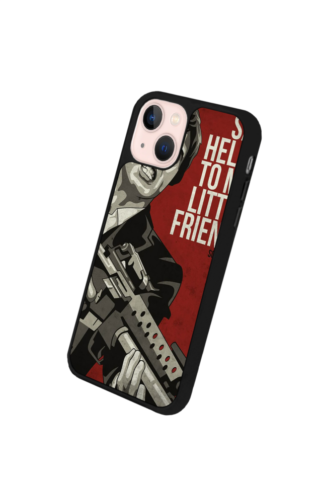 iPhone 15 Uyumlu Scarface Tasarımlı Glossy Premium Kılıf