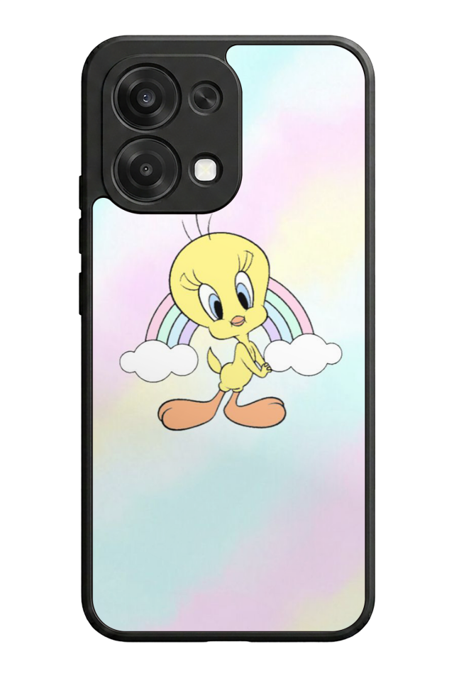 Oppo A6 Pro Uyumlu Tweety Tasarımlı Glossy Premium Kılıf